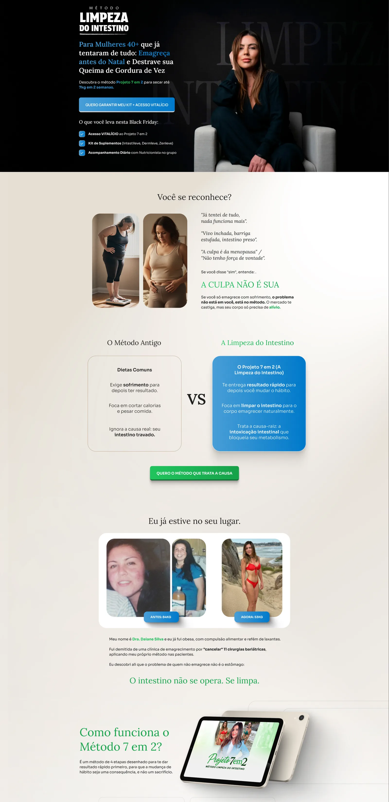 Sales page for the Gut Cleanse Method