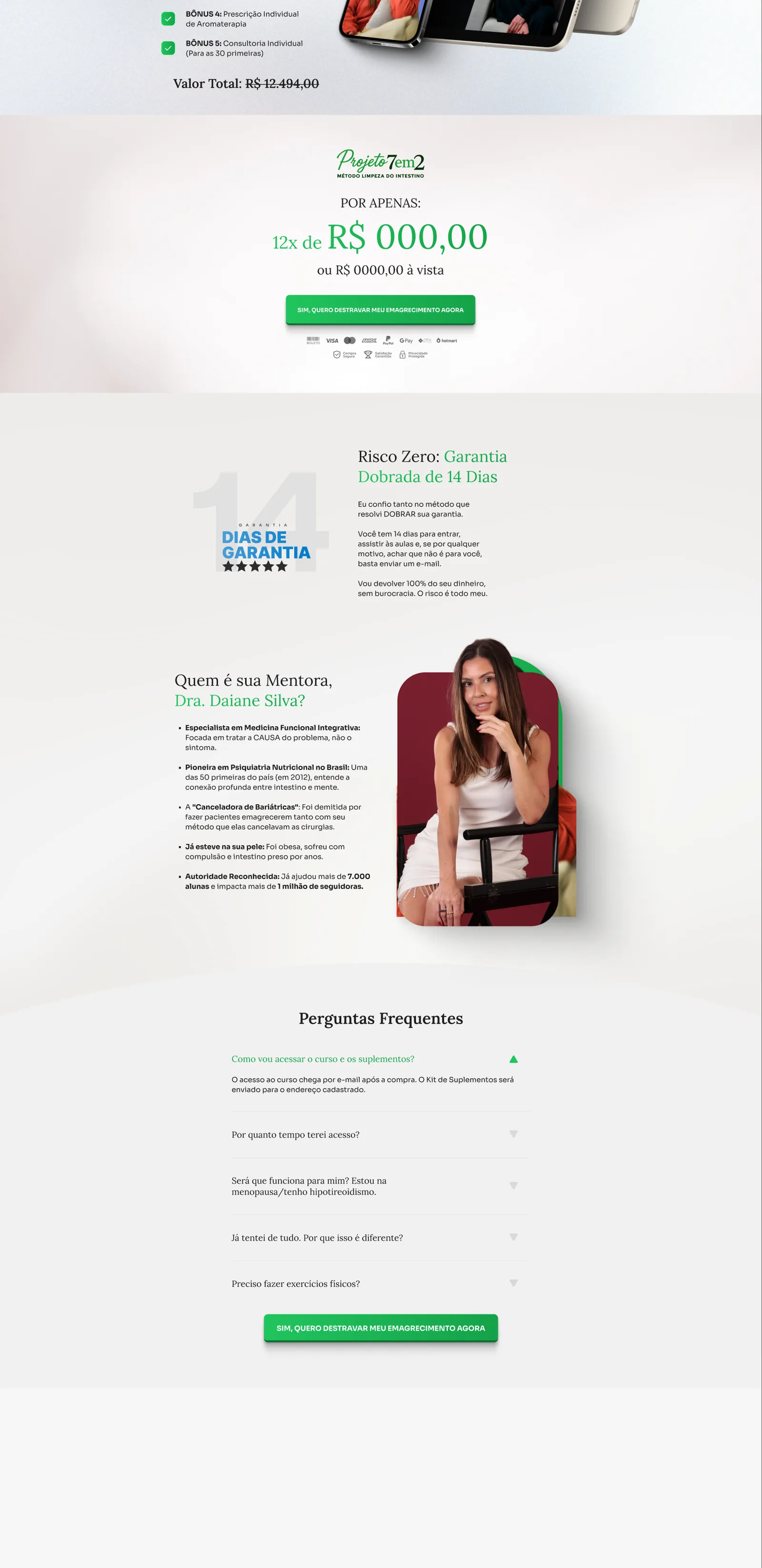 Sales page for the Gut Cleanse Method