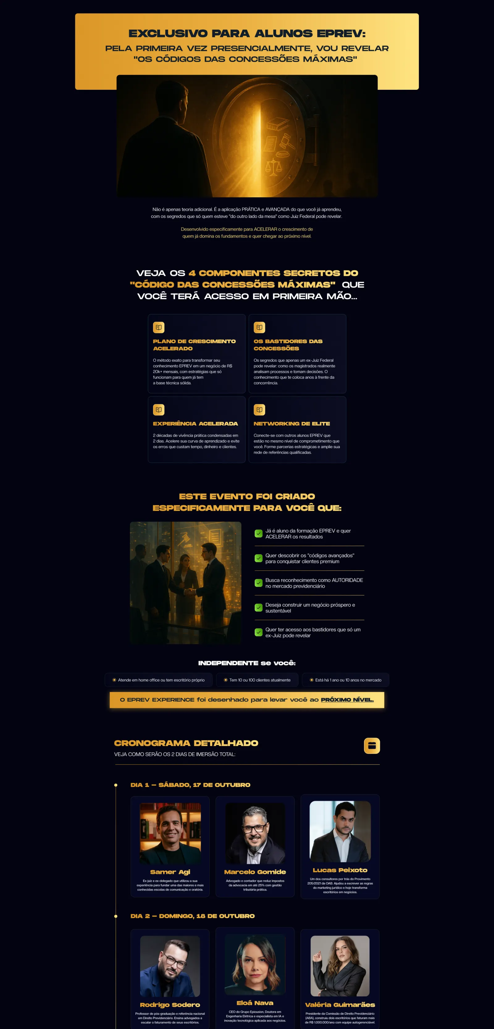 ePREV Experience landing page