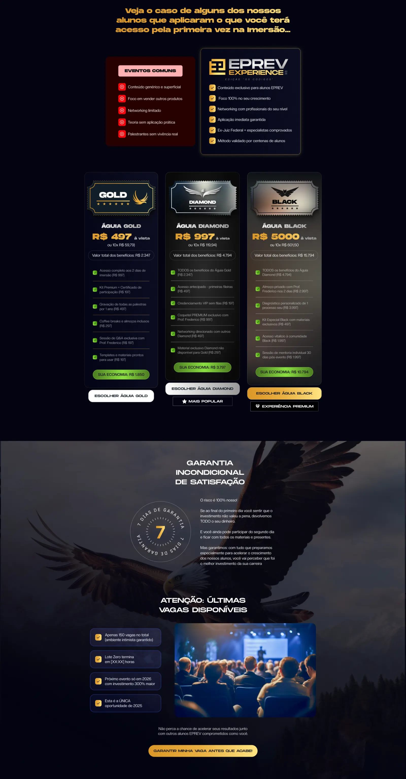 ePREV Experience landing page