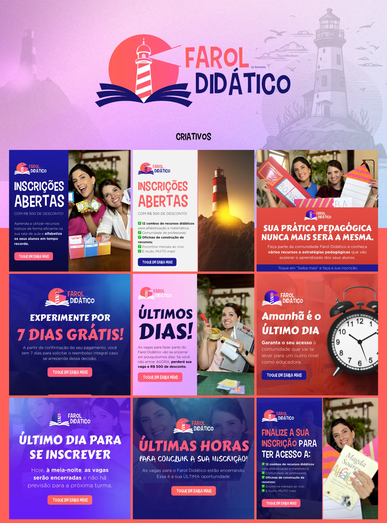 Farol Didático project board