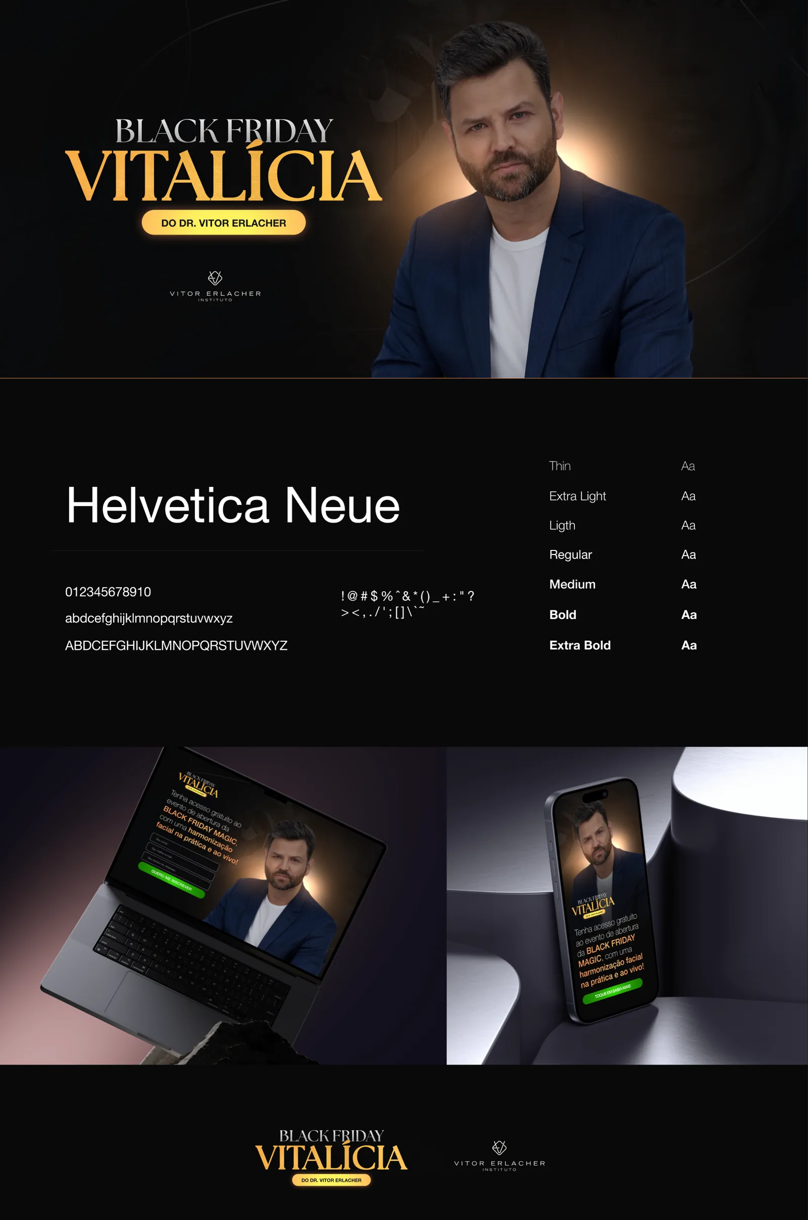 Black Friday Vitalícia identity board