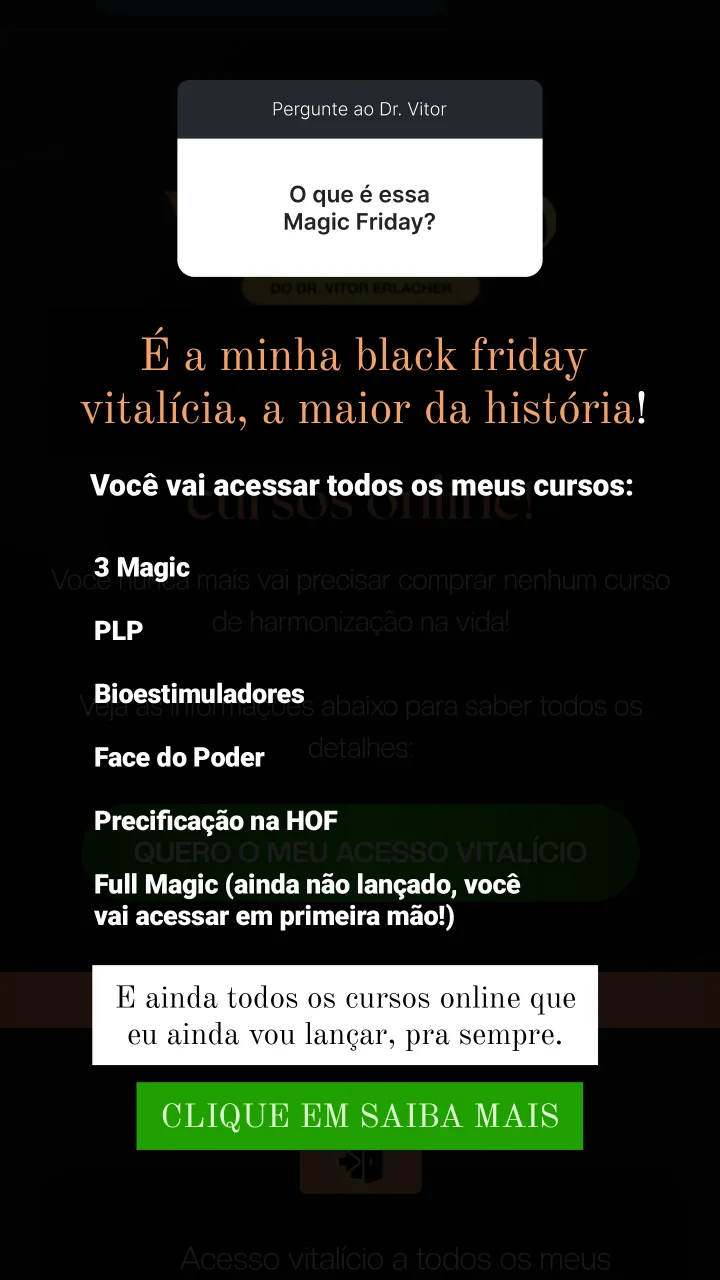 Sales story for Black Friday Vitalícia