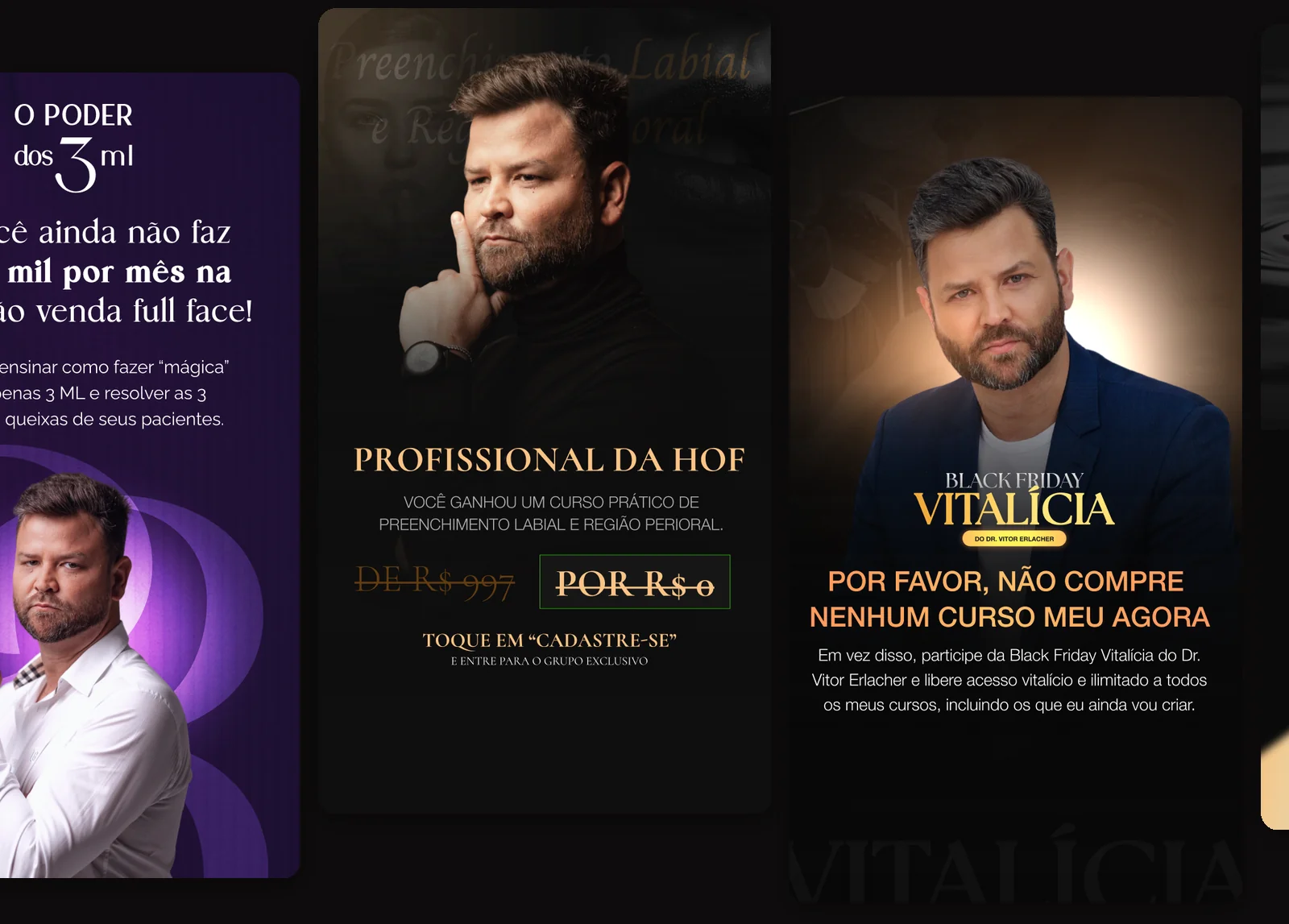 Launch creatives for Dr. Vitor Erlacher